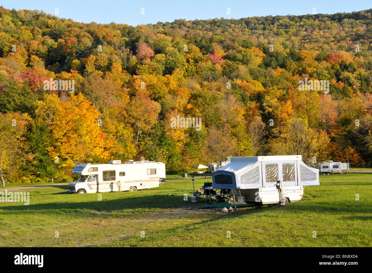 Camping Connecticut State Park Stock Photo Alamy