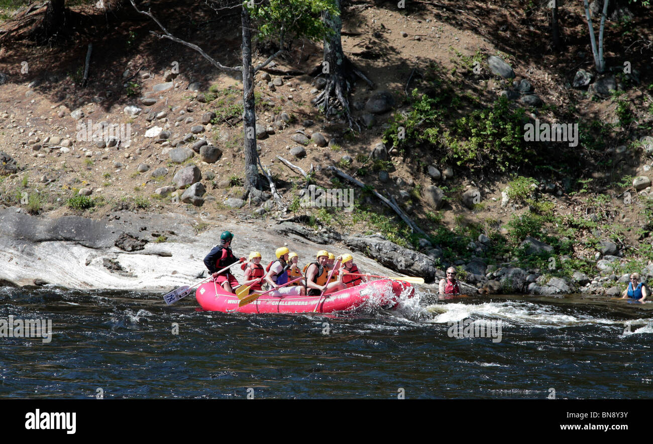 Whitewater rafting the Hudson River at North Creek New York Stock Photo