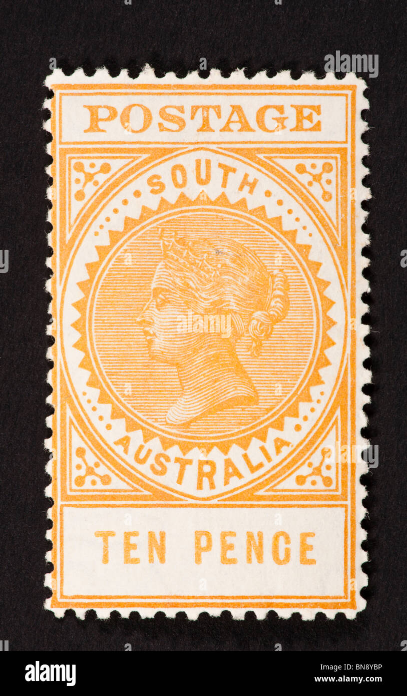 Postage stamp from South Australia depicting Queen Victoria Stock Photo