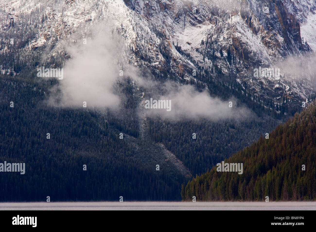 Sawtooth mountains with Red fish lake, Idaho Stock Photo Alamy