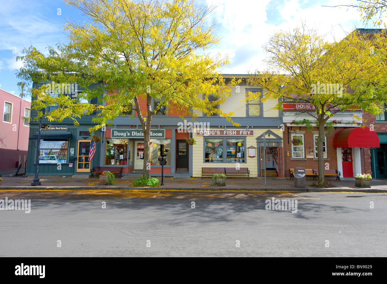Street Shops Skaneateles New York Finger Lakes Region Stock Photo Alamy