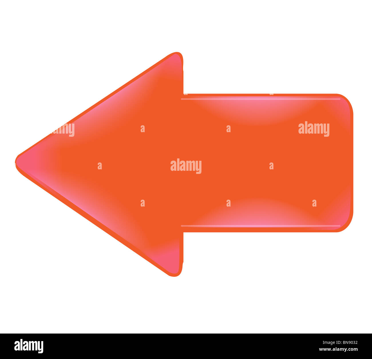 red arrow isolate on the white background Stock Photo - Alamy