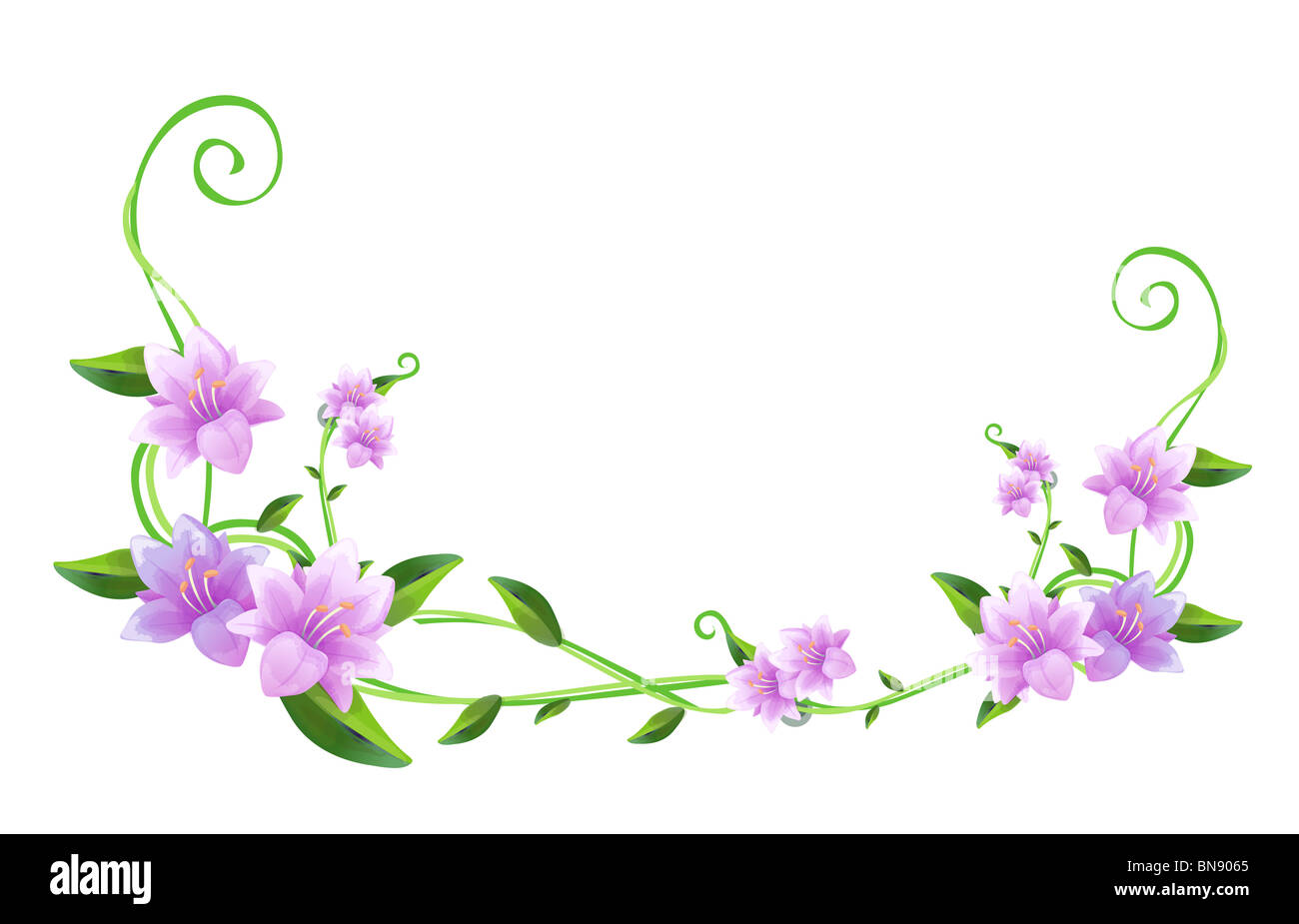 Flower Vine Outline Designs
