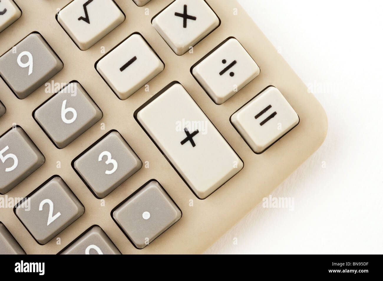 Electronic calculator isolated on a white background Stock Photo