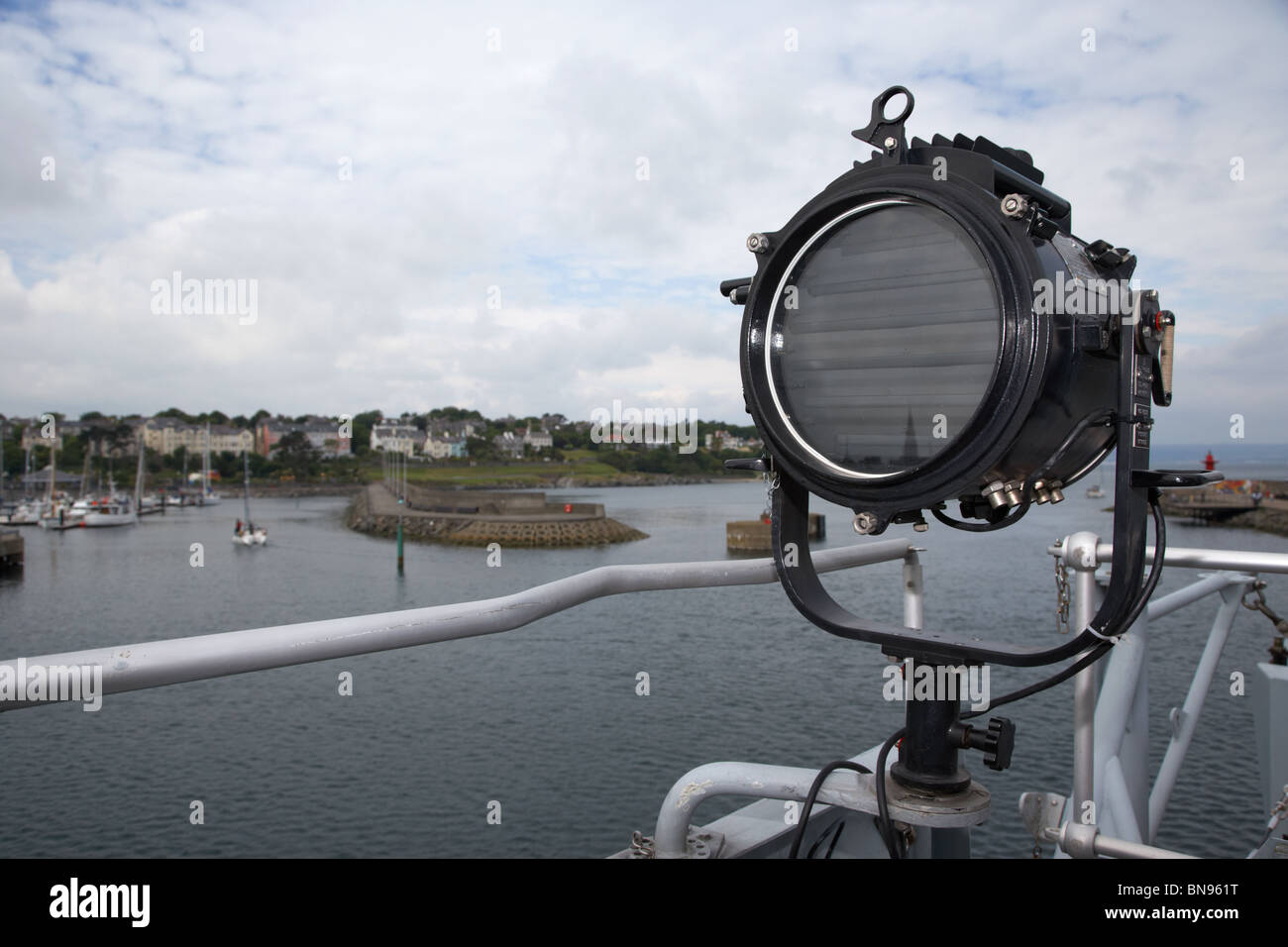 signal lamp or aldis lamp for morse code signalling aboard HMS Bangor Stock  Photo - Alamy