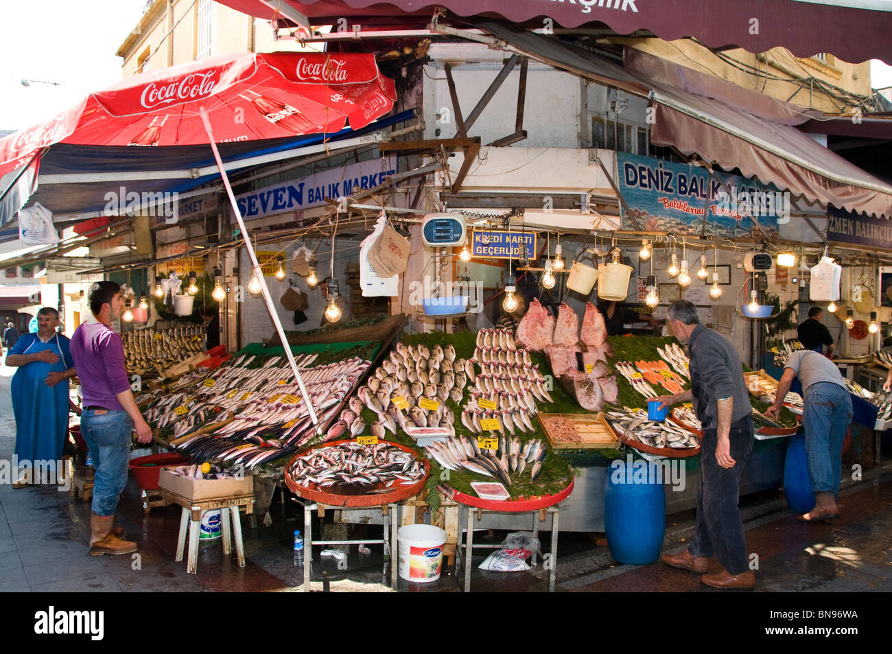 Kadikoy Istanbul Fish Market Fishmonger Turkey Stock Photo