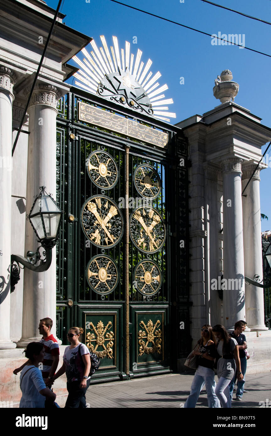 Istanbul Istiklal Caddesi Beyoglu gates of the Galatasaray High School Stock Photo