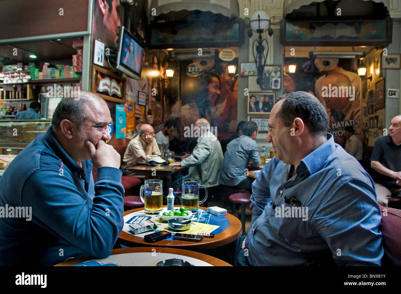 Restaurant Cicek Passage Istiklal Caddesi Beyoglu Istanbul Turkey Galatasaray Stock Photo