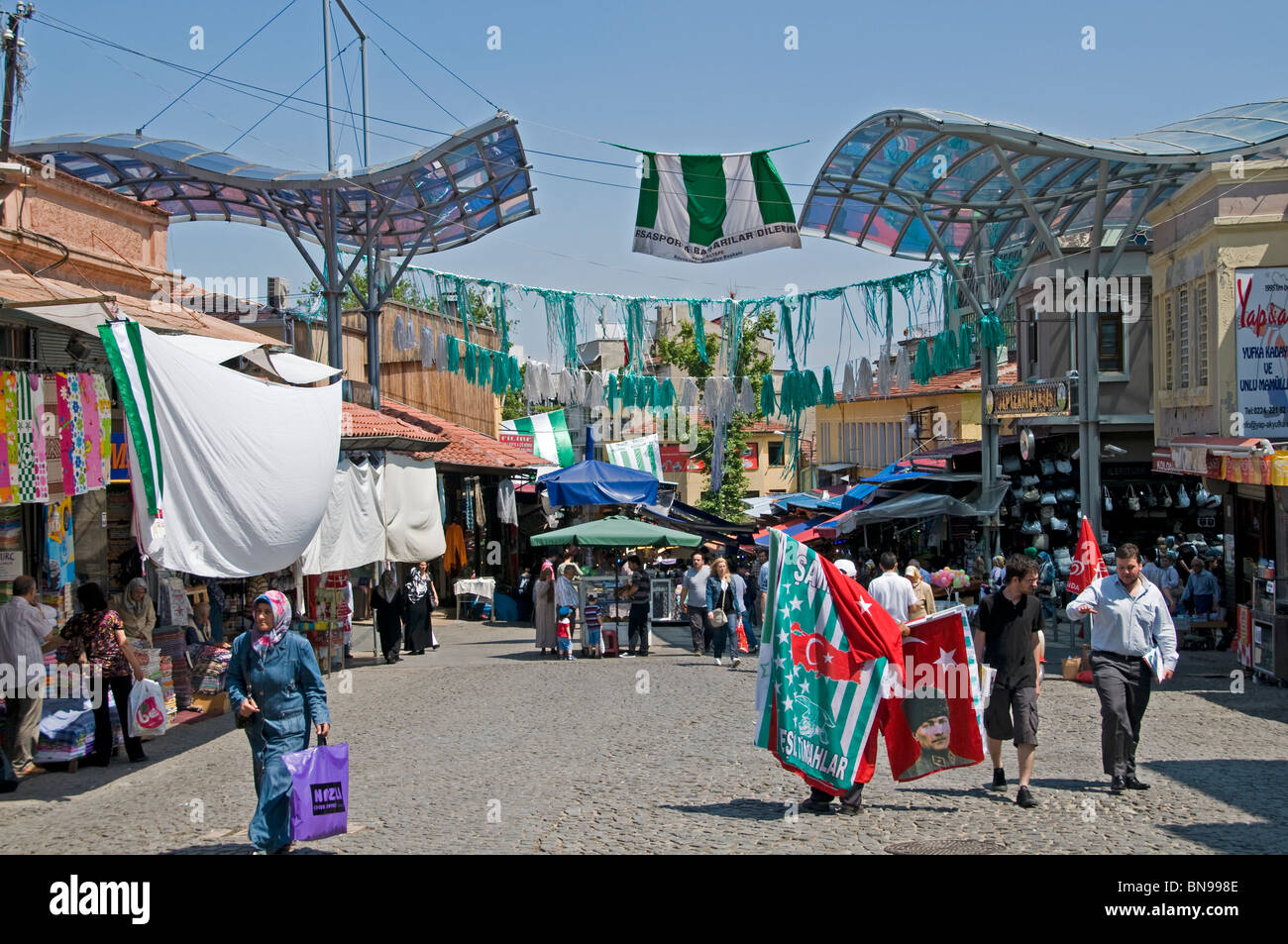 Bursa Turkey Anatolia Kapali Carci Baz Market Bazaar Stock Photo