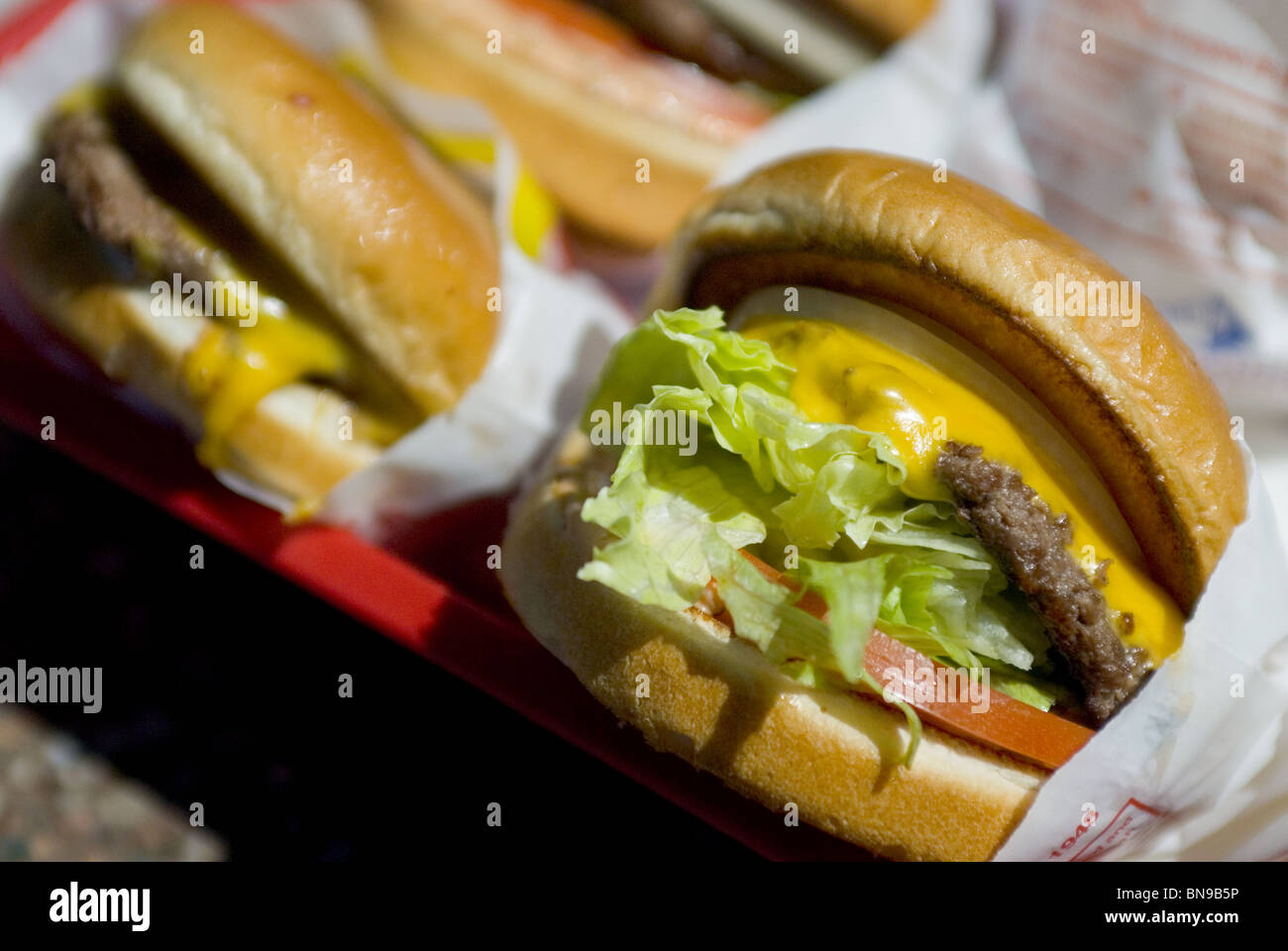 Cheeseburgers Deluxe Stock Photo