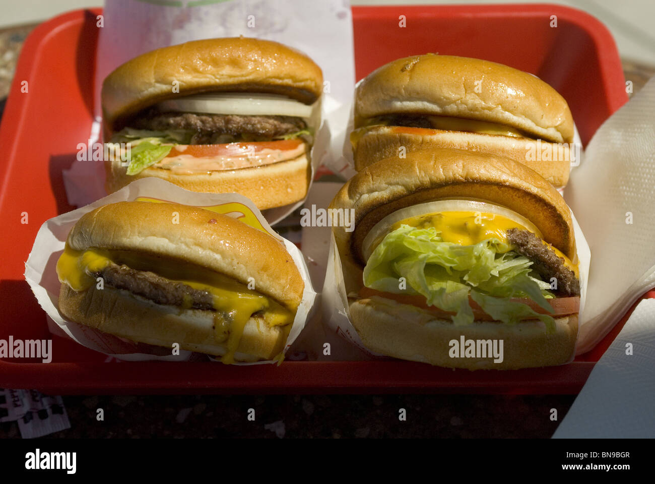 Cheeseburgers Deluxe Stock Photo