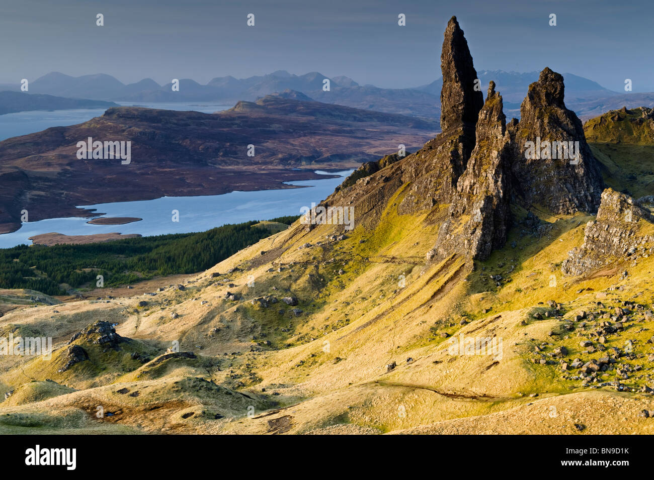 The Old Man of Storr, Trotternish Peninsula, Isle of Skye, Inner Hebrides, Scotland, UK Stock Photo