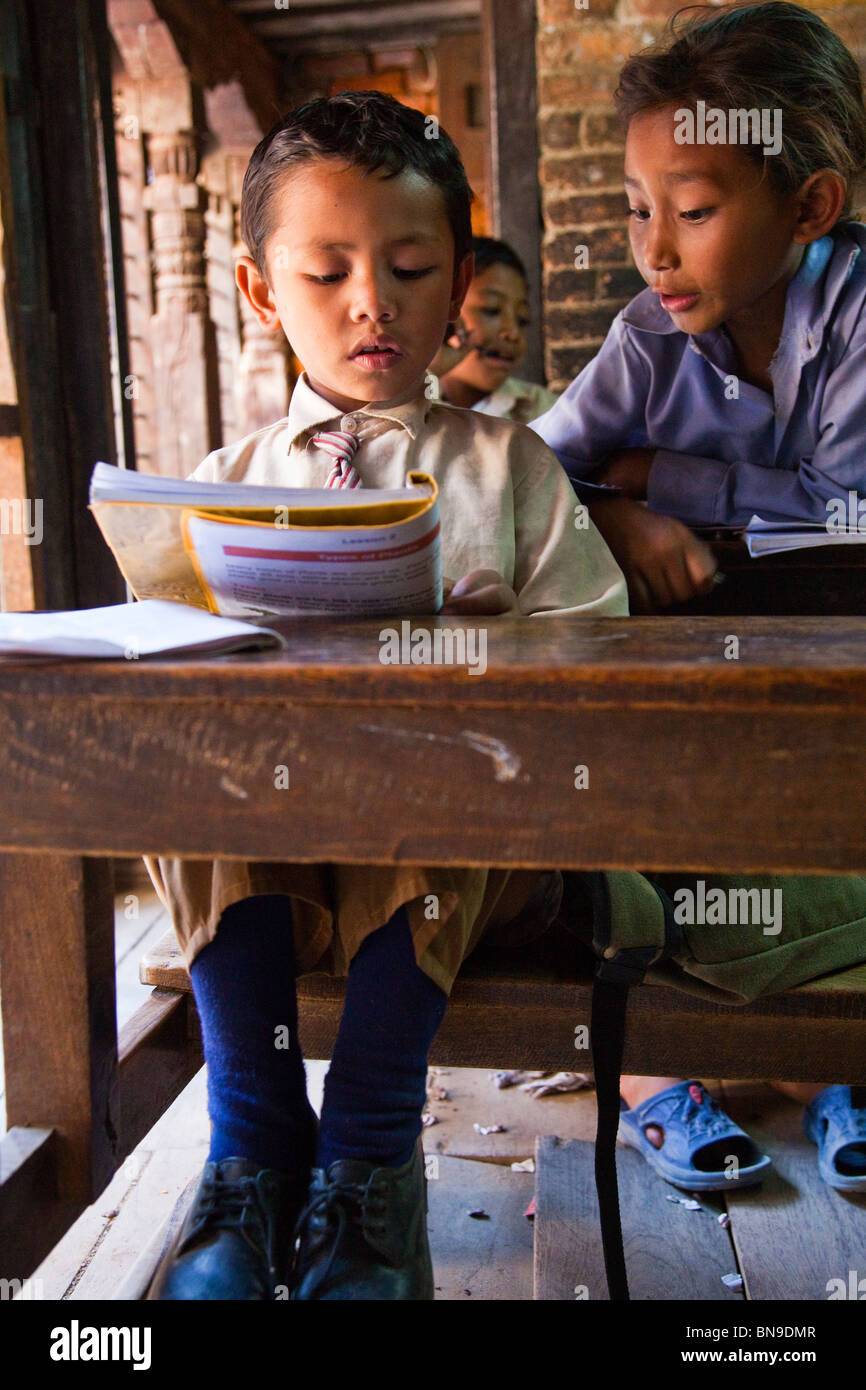 Classroom in Bhaktapur, Nepal Stock Photo