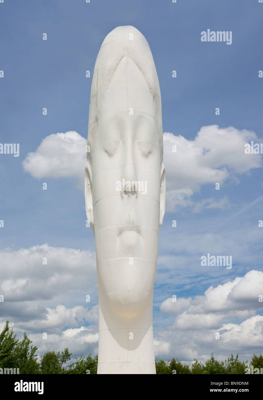 Dream, a 20m high sculpture, sited on an old colliery site at Sutton