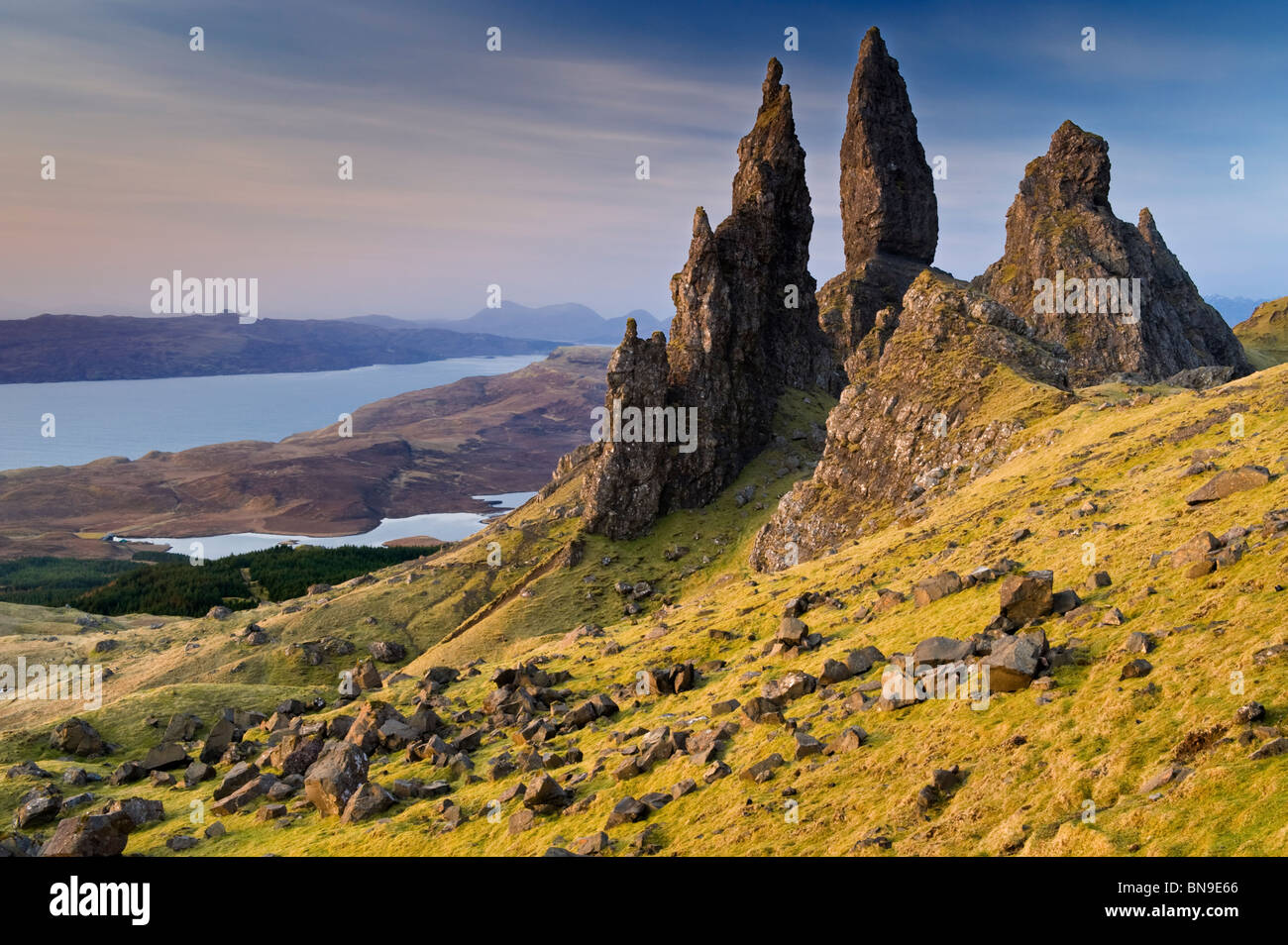 The Old Man of Storr, Trotternish Peninsula, Isle of Skye, Inner Hebrides, Scotland, UK Stock Photo
