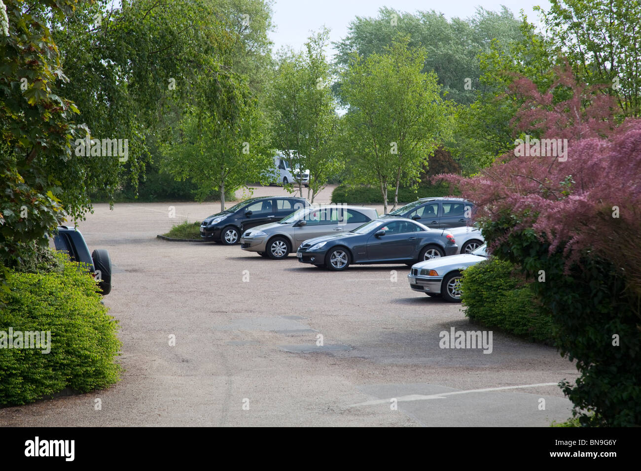 Orford car park; Suffolk Stock Photo