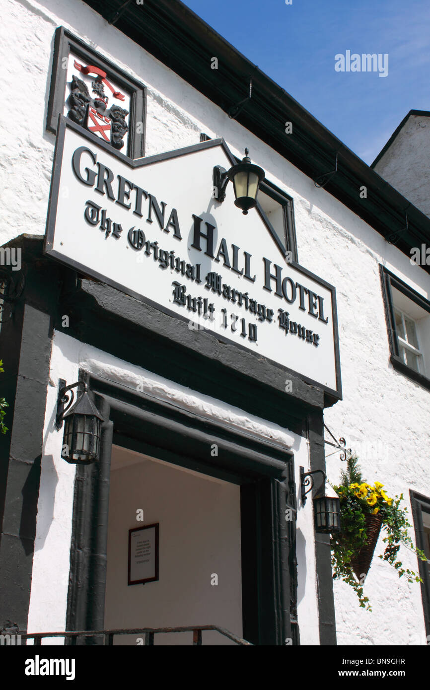 The Gretna Hall Hotel, historic hotel in the village of Gretna Stock