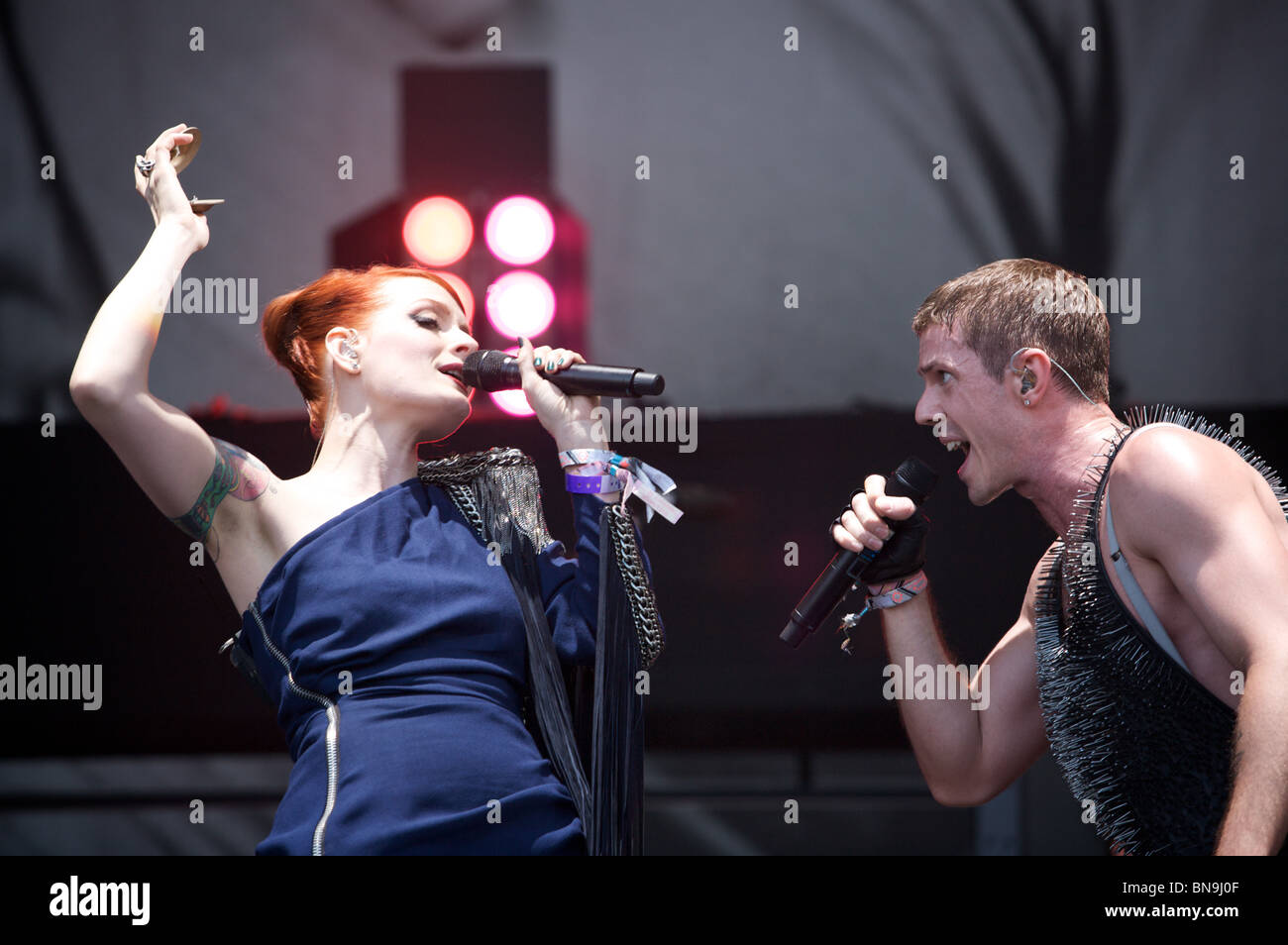 Jake Shears and Ana Matronic of the Scissor Sisters, Pyramid Stage