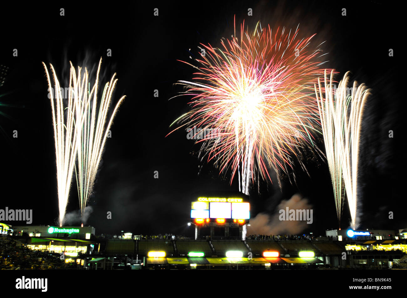 Fireworks over Columbus Crew Stadium Stock Photo Alamy