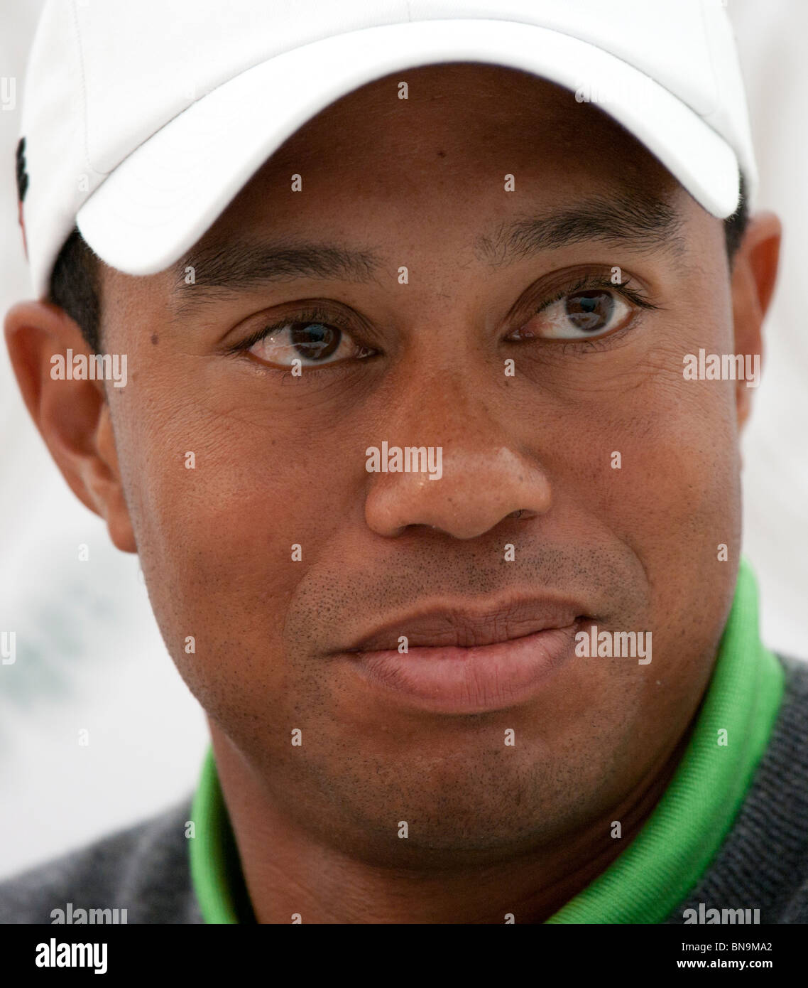 Tiger Woods at Press Conference Adare Manor Hotel Pro-Am Golf Tournament, 6th July 2010 Stock Photo