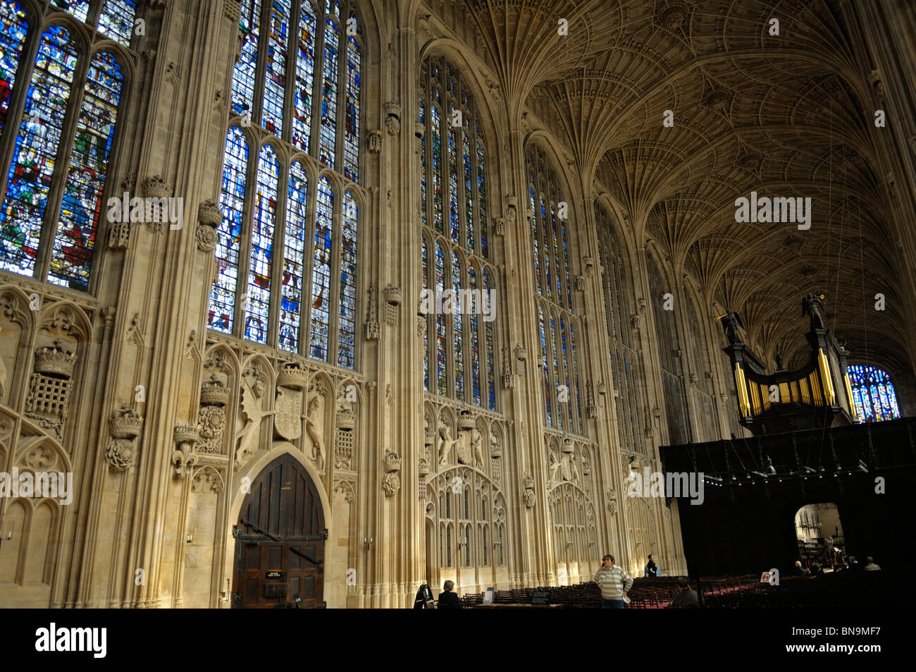 The interior of Kings College Chapel, Cambridge, England Stock Photo