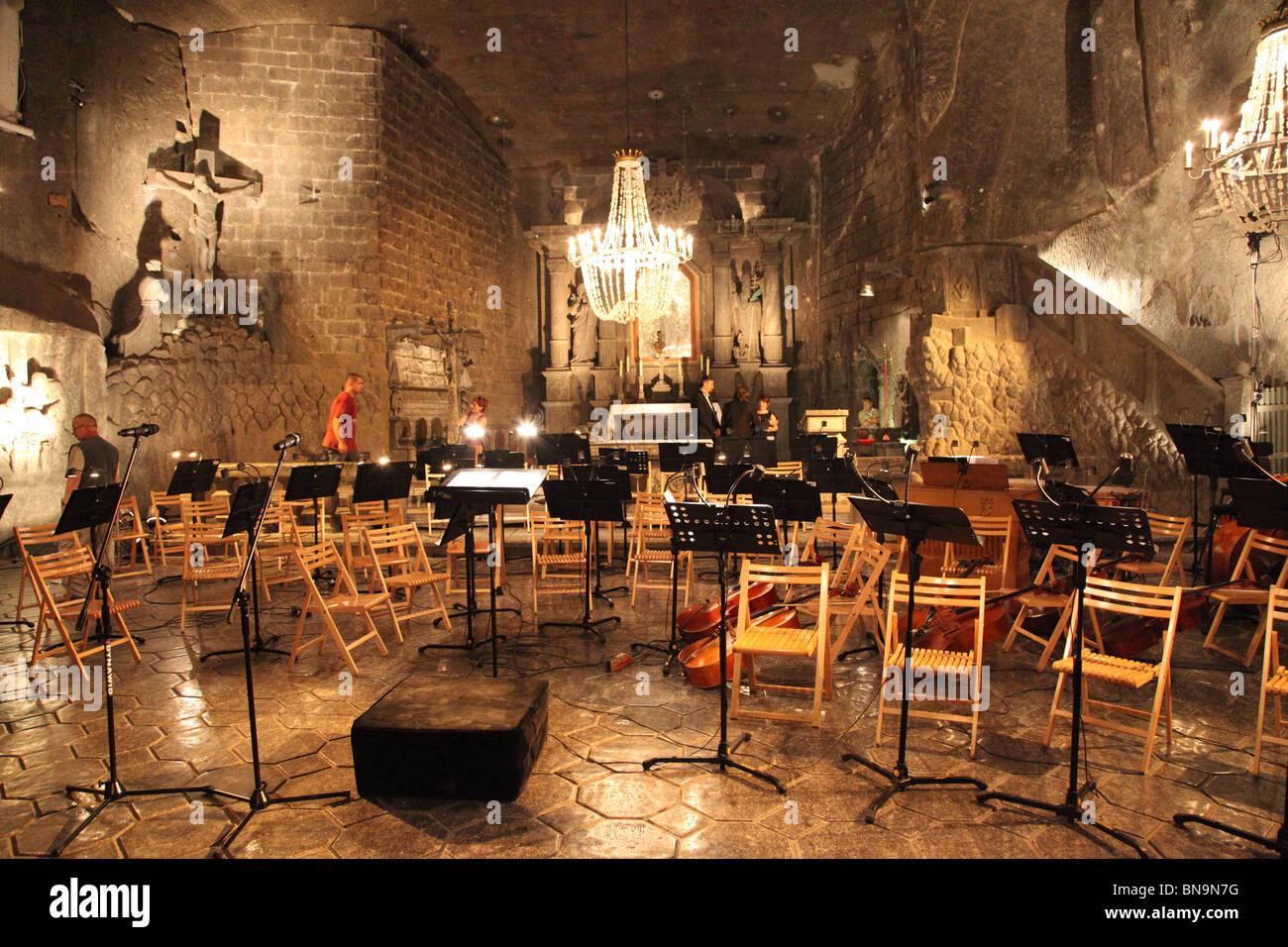 Poland, Wieliczka Salt Mine, Krakow, tourism, attraction, concert Stock  Photo - Alamy