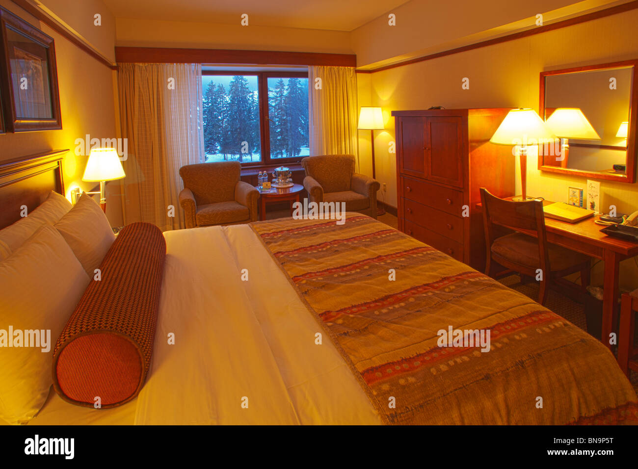 Room at the Alyeska Resort, Girdwood, Alaska Stock Photo