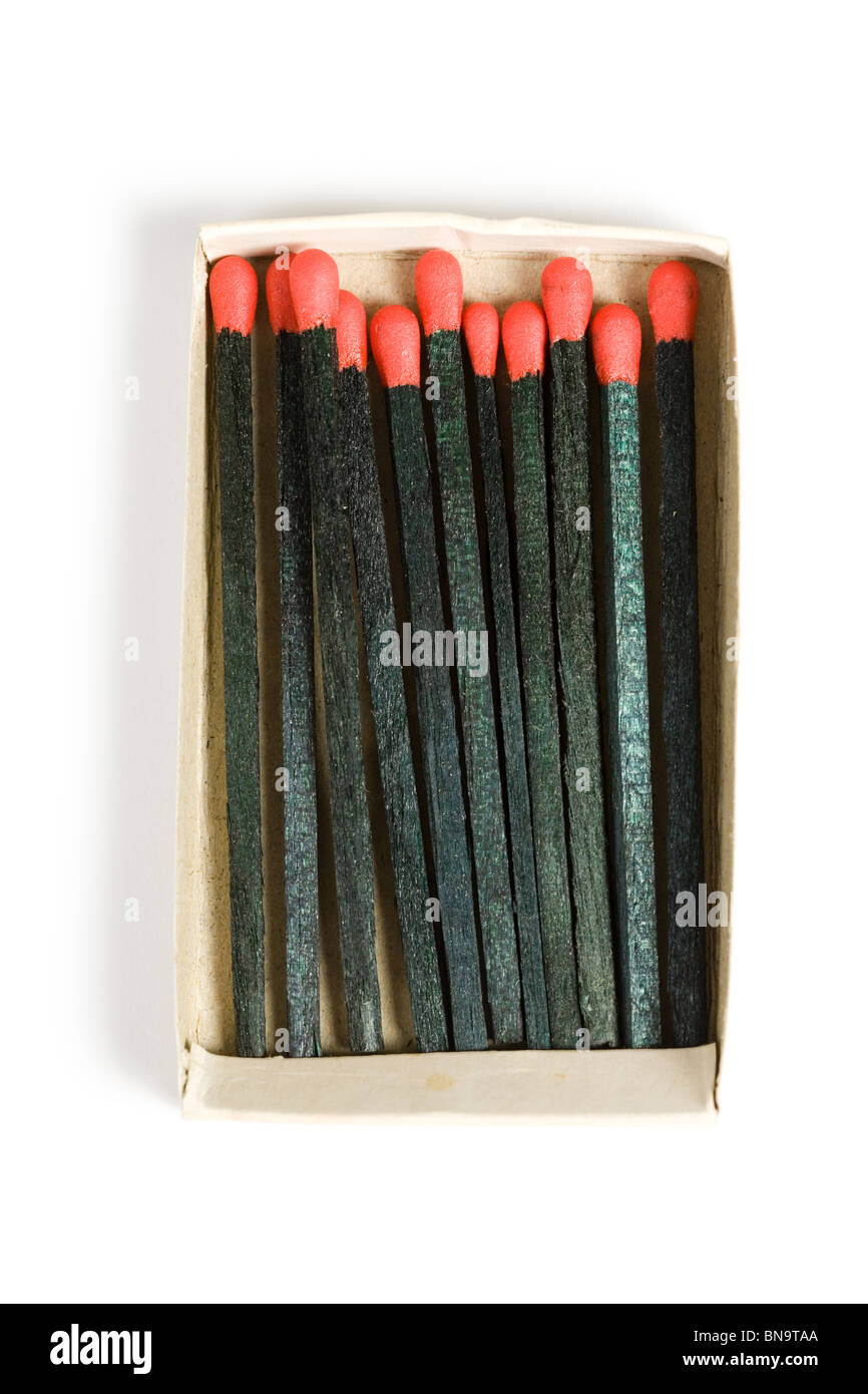 Black Match with white background Stock Photo