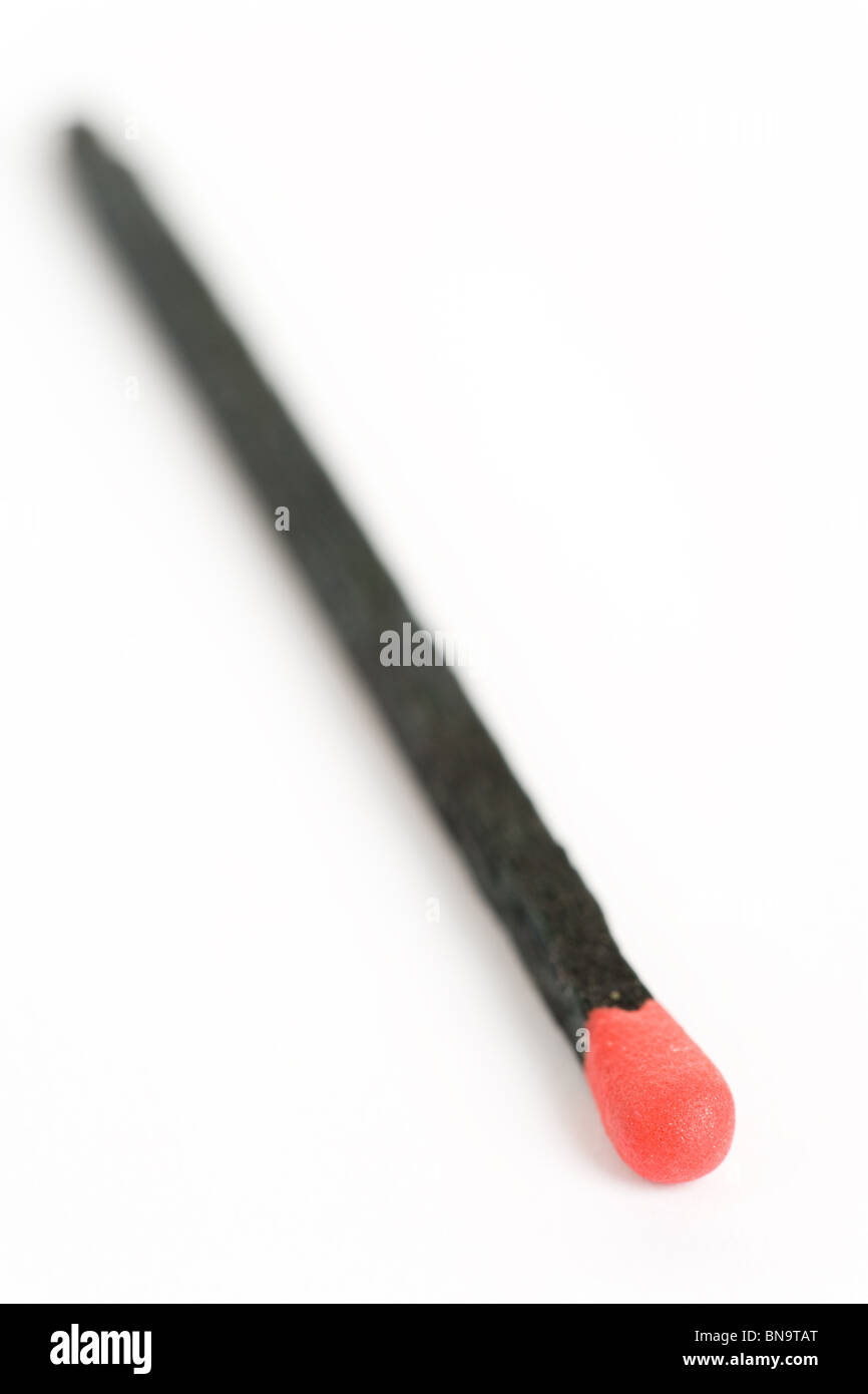 Black Match with white background Stock Photo