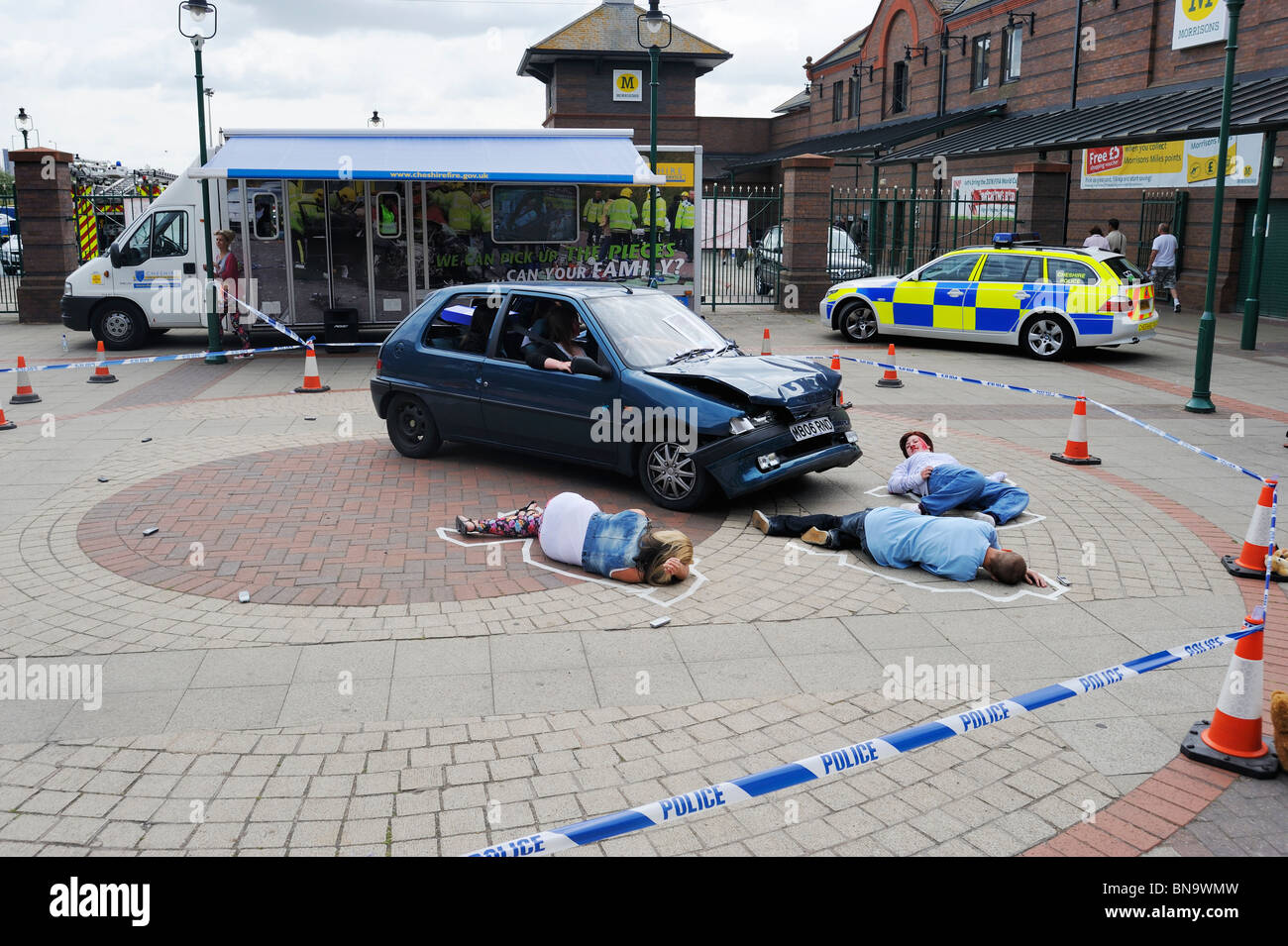 Road Safety Training public demonstration aimed to deter people from