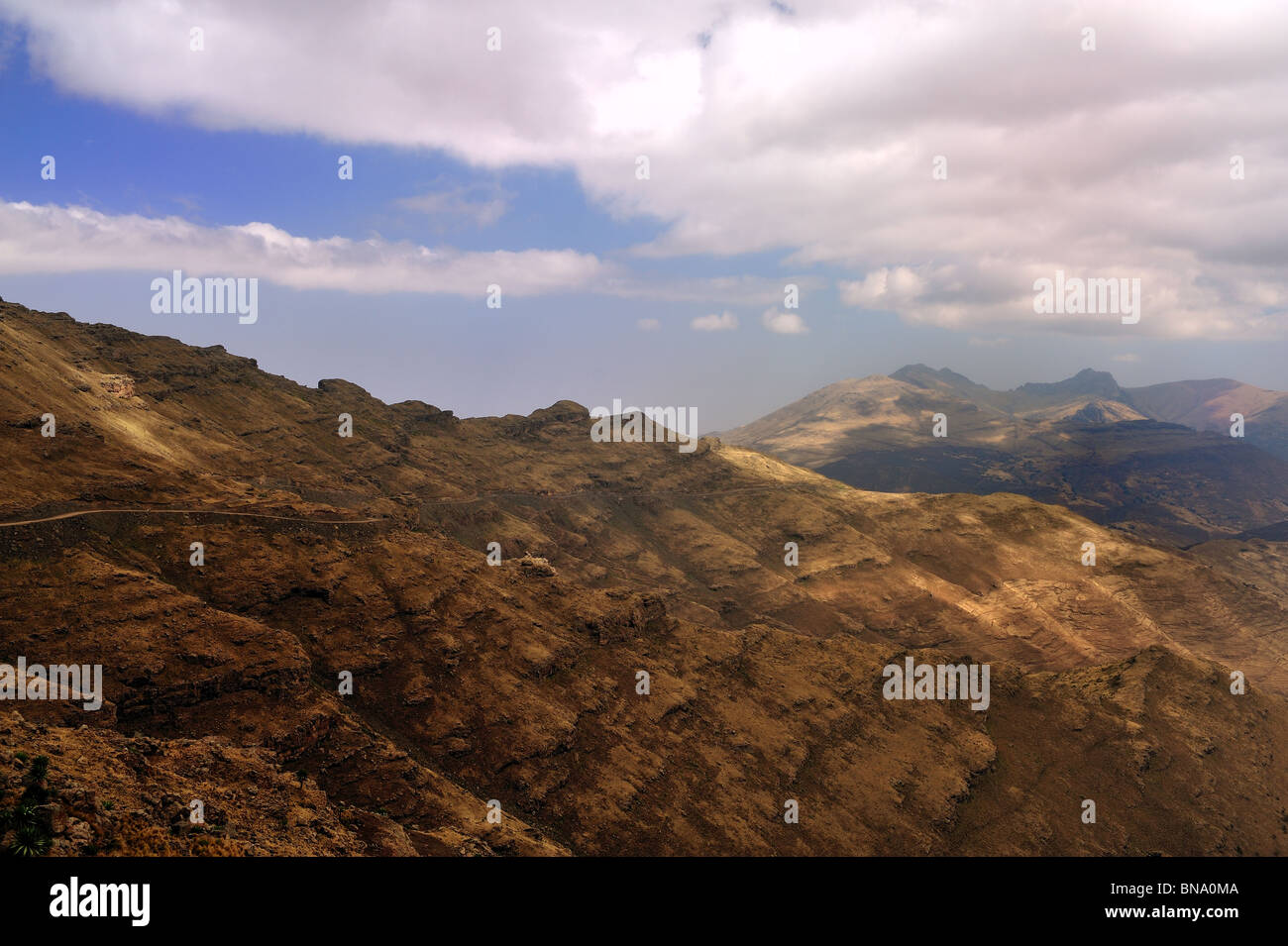 Landscape over Simien Mountains Stock Photo