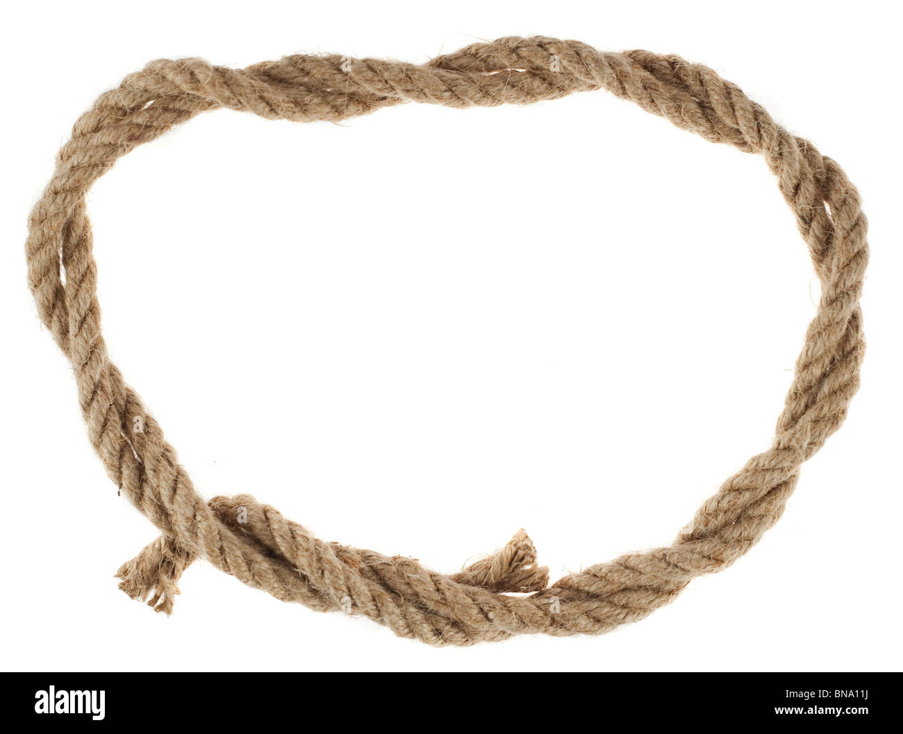 Rope loop isolated on white background Stock Photo