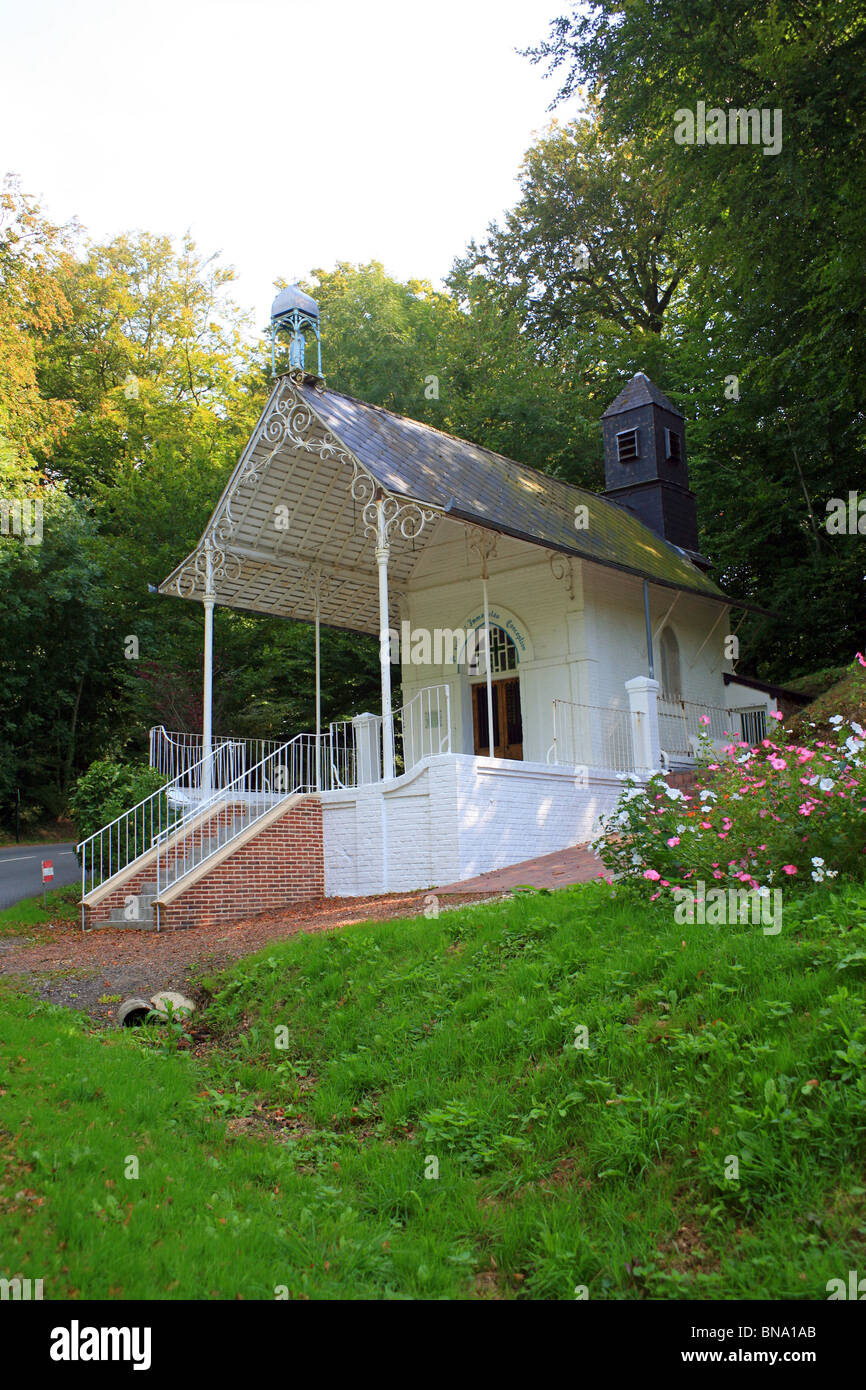 Chapel near the remains of the Chateau d'Embry, Notre dame de Lourdes