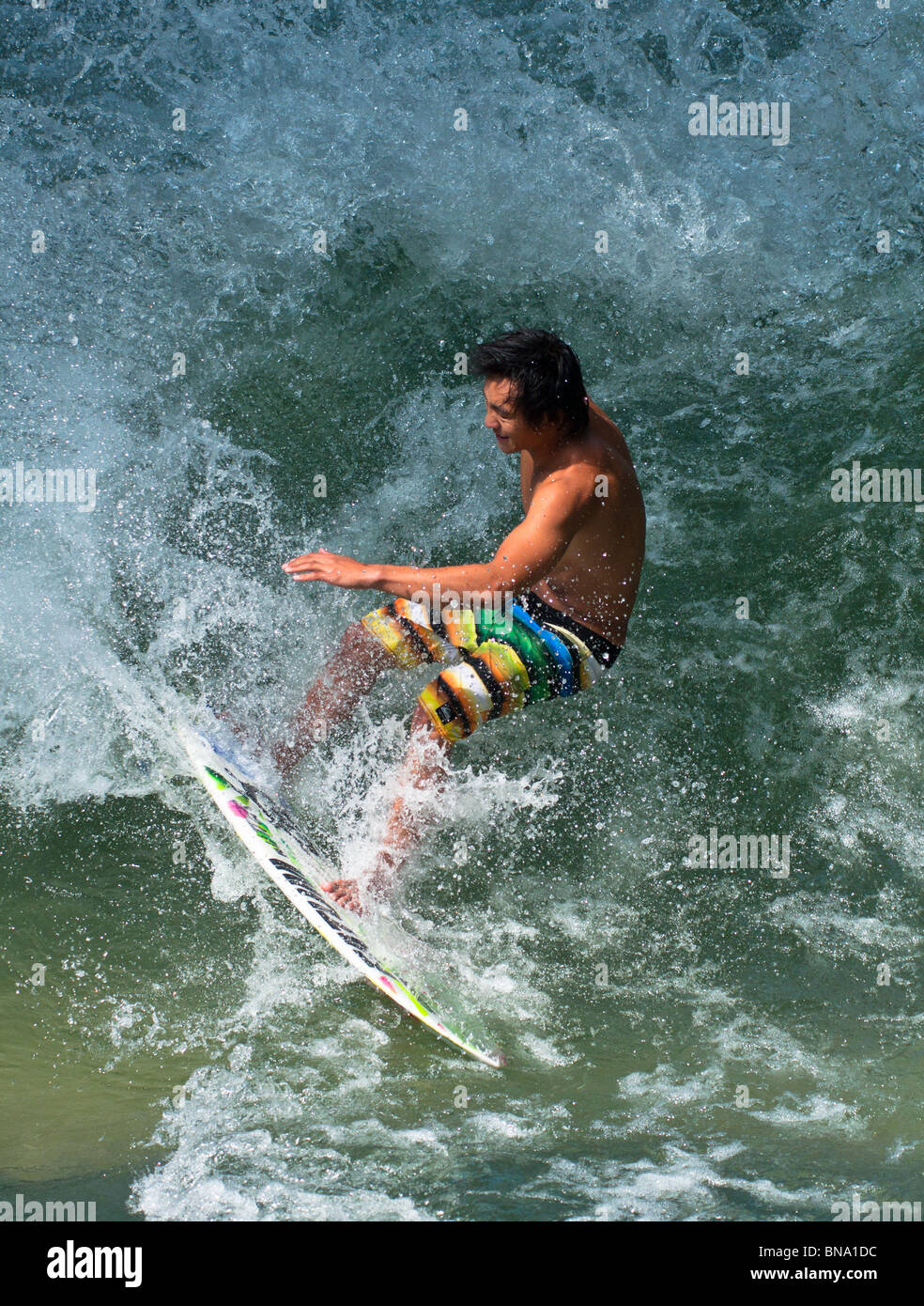 Surfer losing it! Stock Photo