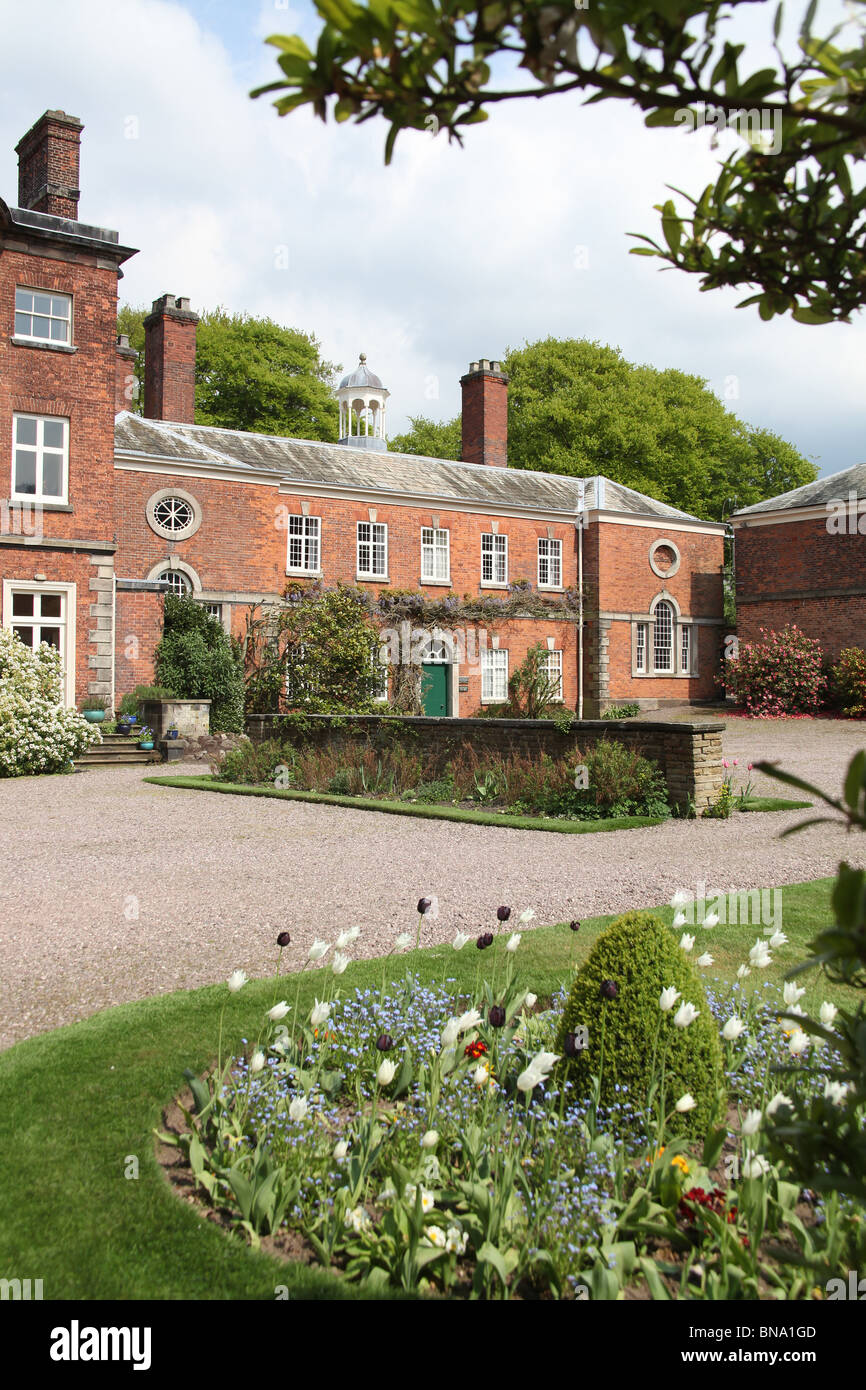 Rode Hall Country House and Gardens. Spring view of the original 18th ...