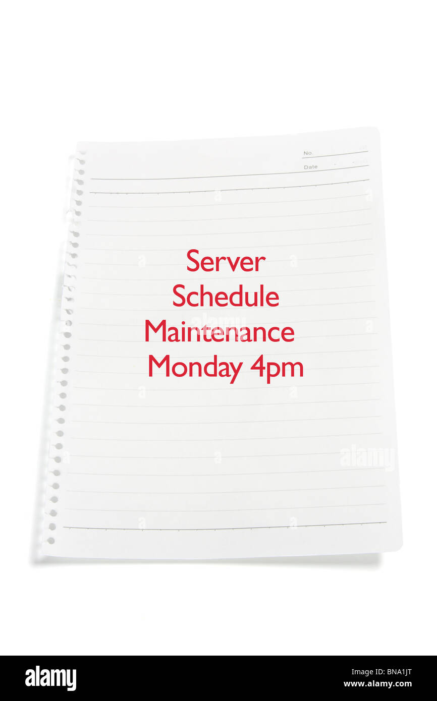 Server Disruption Notice Disruption notice hi-res stock photography and images - Alamy
