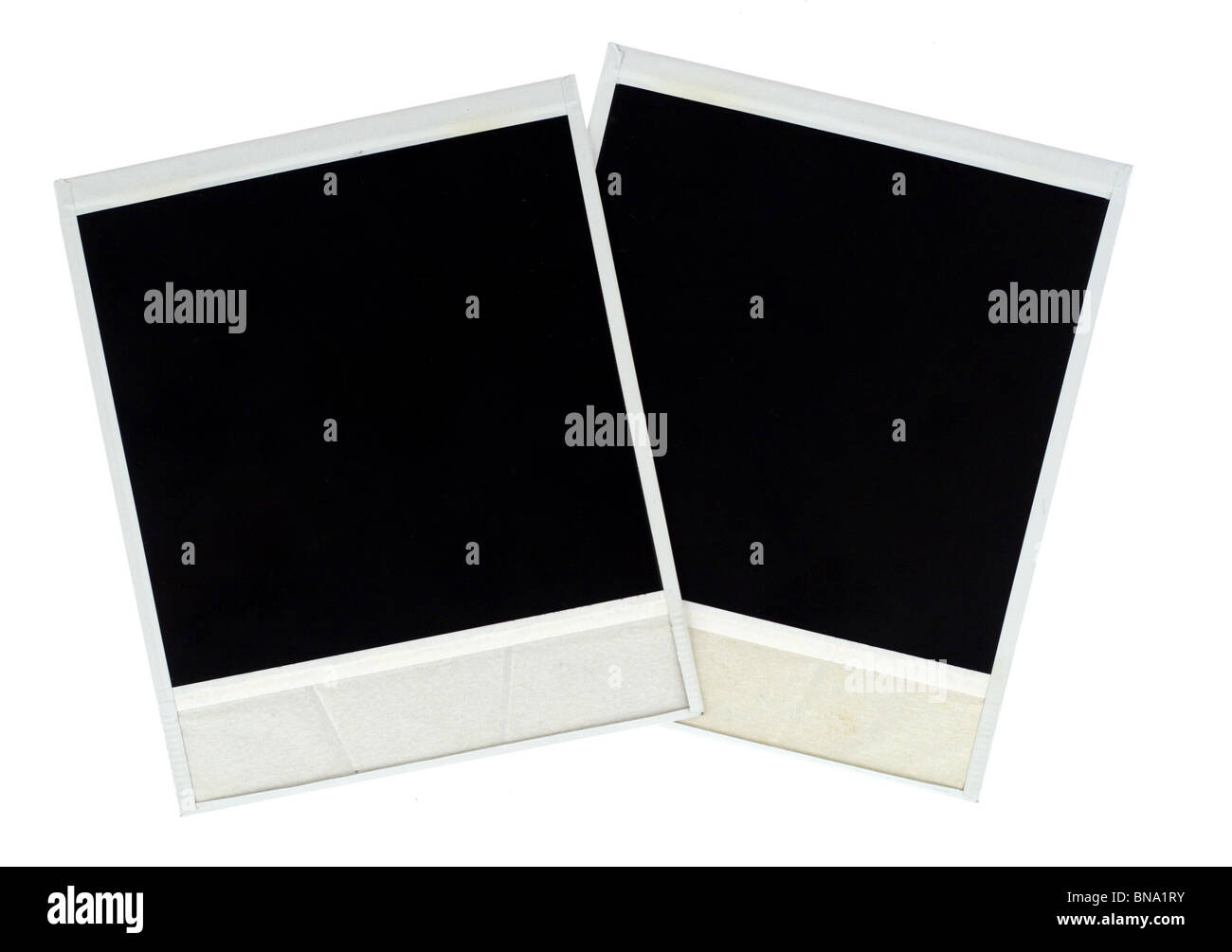 Blank photo frames isolated on white Stock Photo