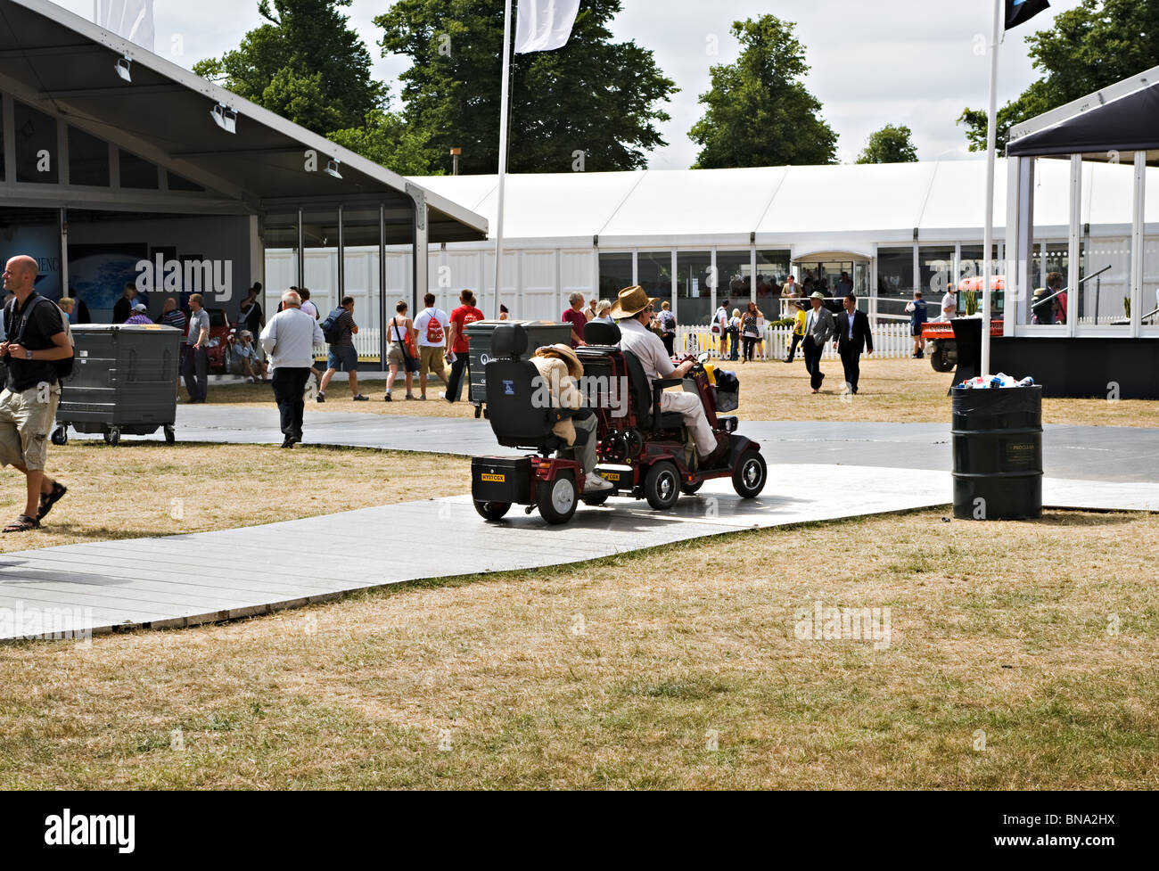 Disabled Vehicle with Trailer on Tracklay Path at Goodwood Festival of Speed West Sussex England United Kingdom UK Stock Photo