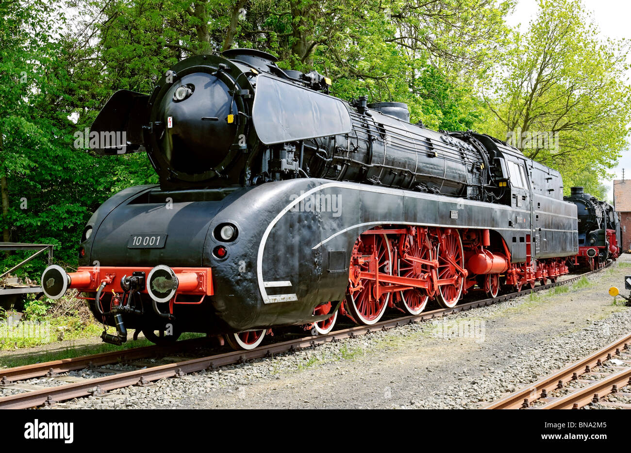Steam locomotives at 'German Steam Locomotive Museum', Neuenmarkt, Bavaria, Germany. Stock Photo