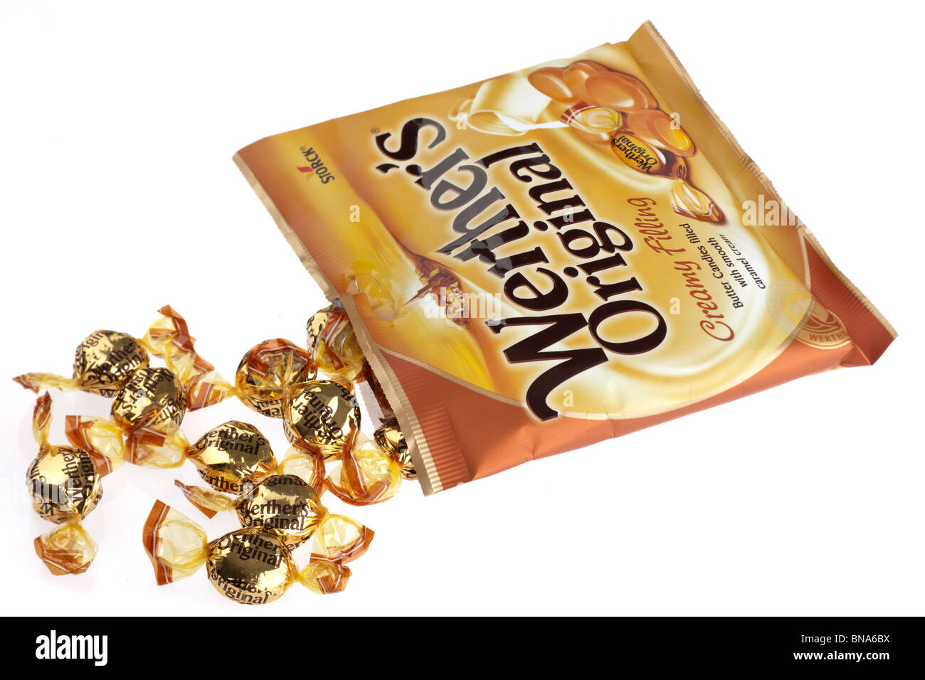 Bag of Werthers original butter candies Stock Photo