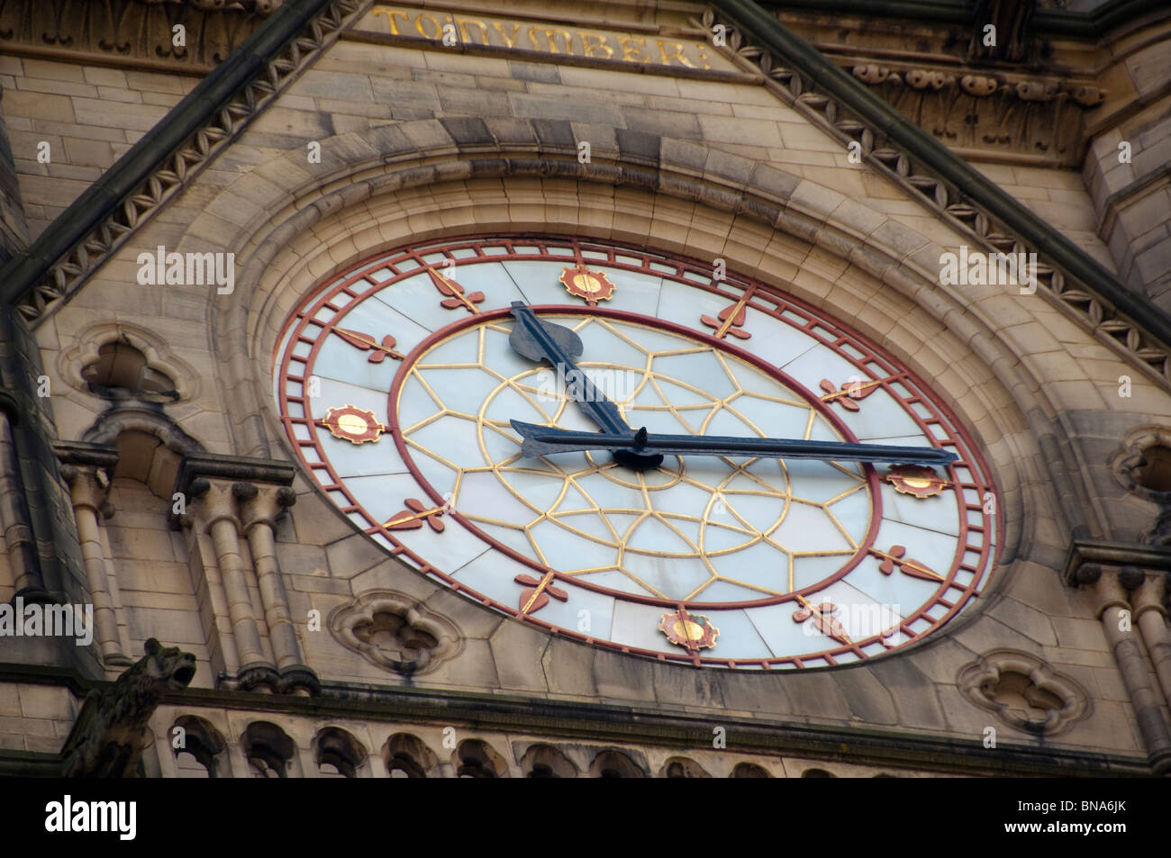 Manchester town hall, the clock tower Stock Photo Alamy