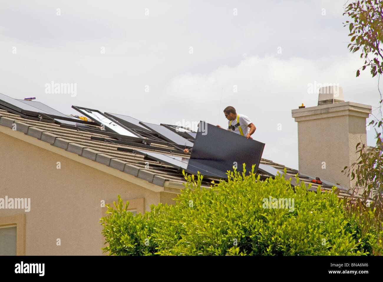 solar power clean green energy panel roof home house generate