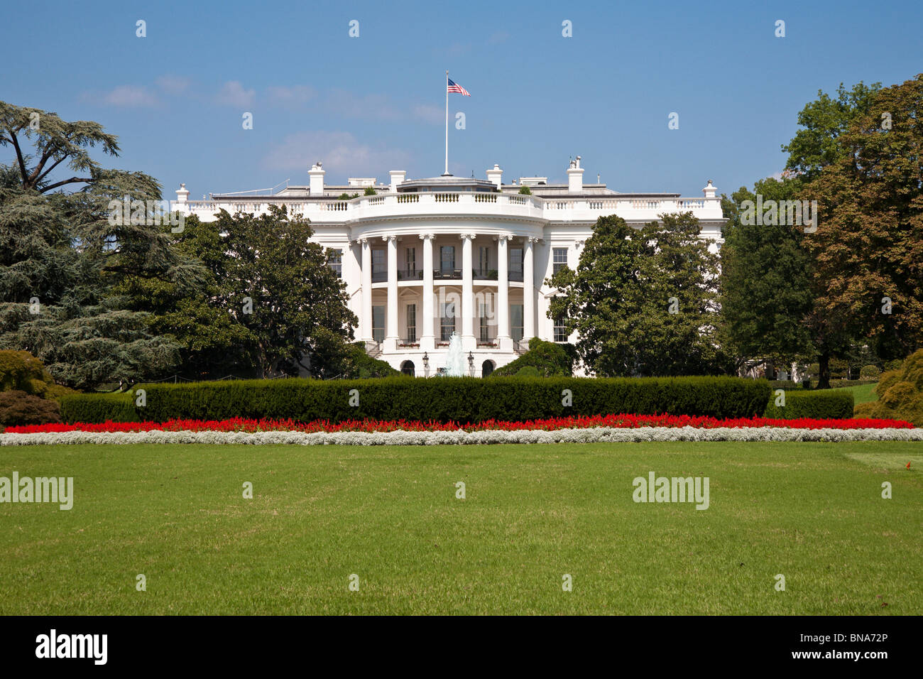 Washington DC - Sep 2009 - Southern exposure of The White House in Washington DC Stock Photo