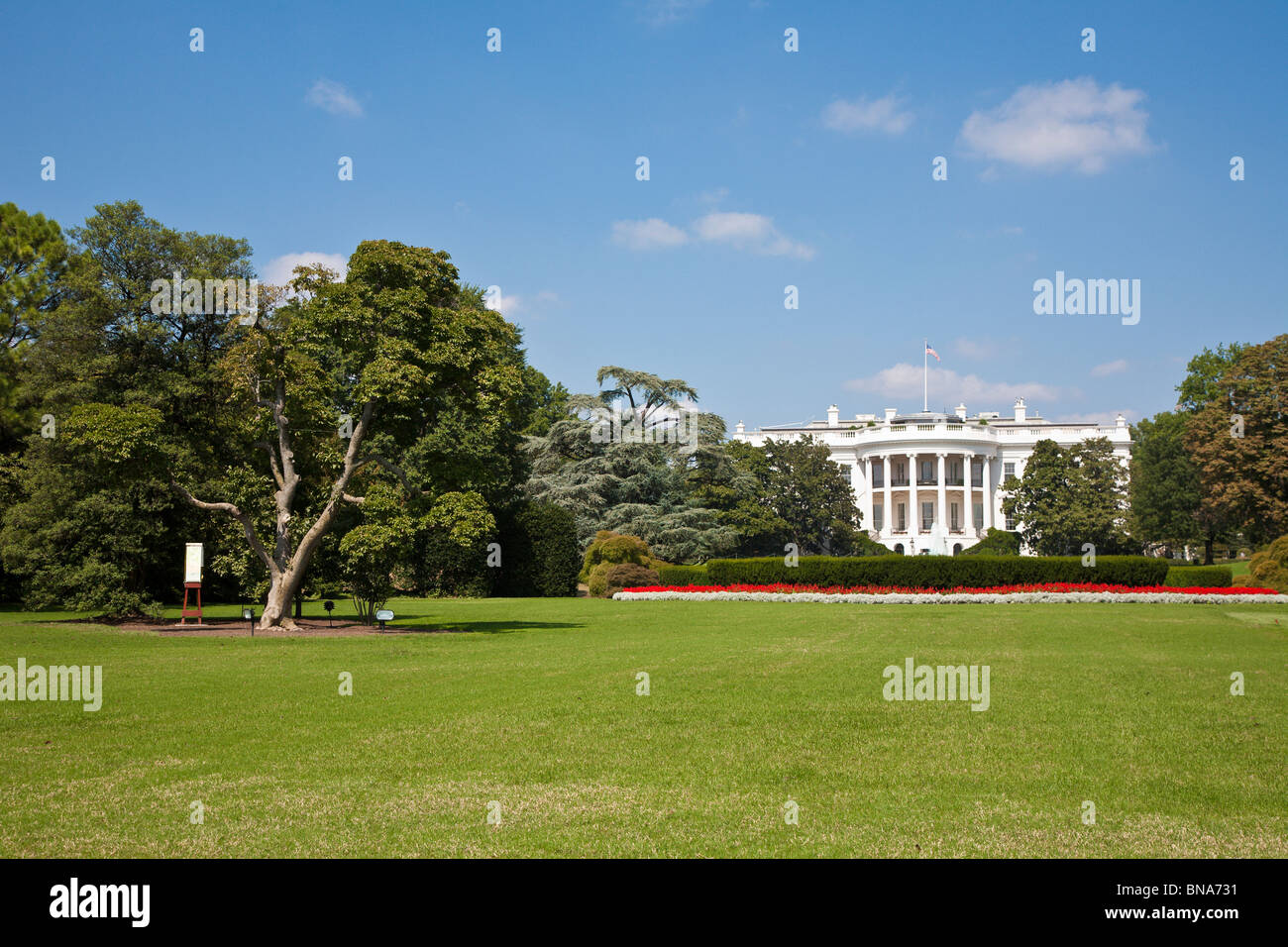 Washington DC - Sep 2009 - Southern exposure of The White House in Washington DC Stock Photo