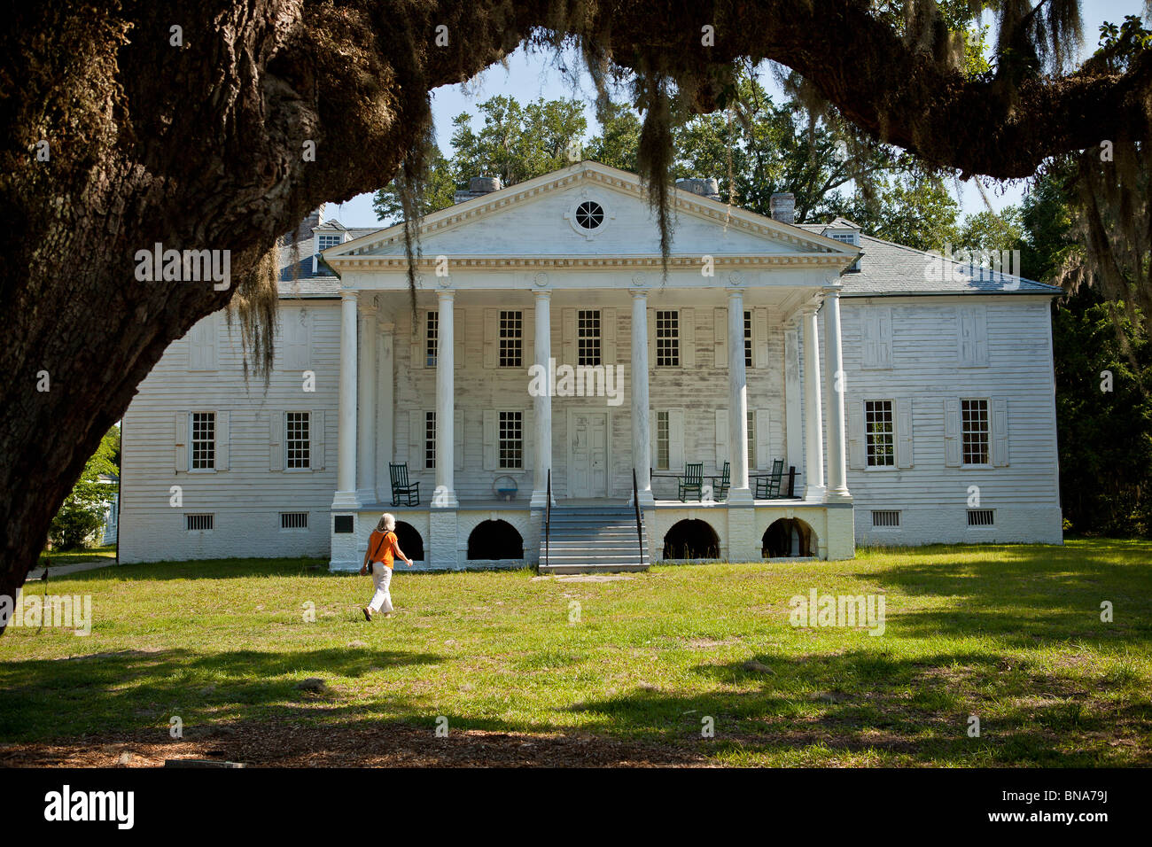Hampton Plantation style mansion in McClellanville, SC Stock