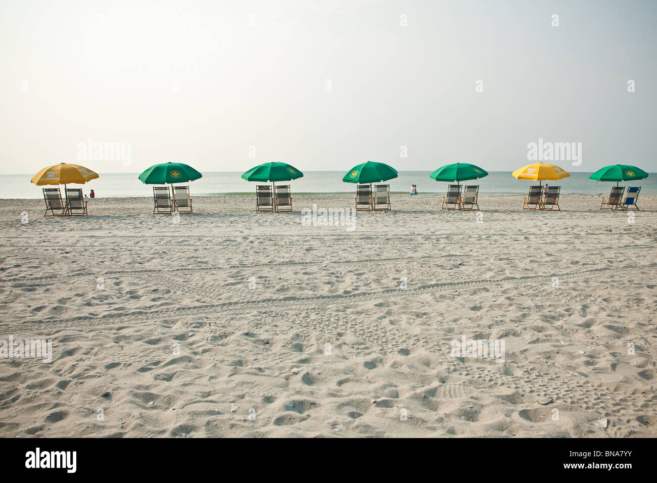 Beach umbrellas on the beach in Myrtle Beach, SC Stock Photo Alamy