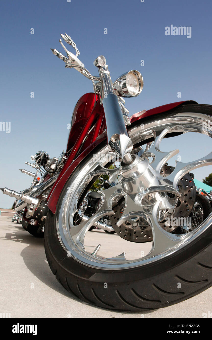 Custom chopper riding highway hi-res stock photography and images - Alamy