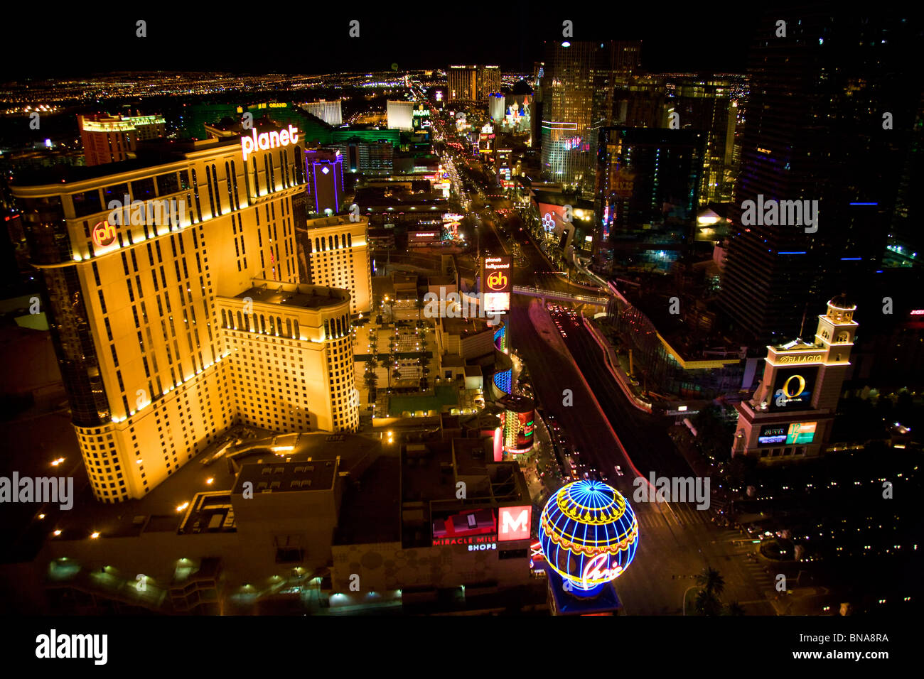 The Strip at night, Las Vegas, Nevada Stock Photo Alamy