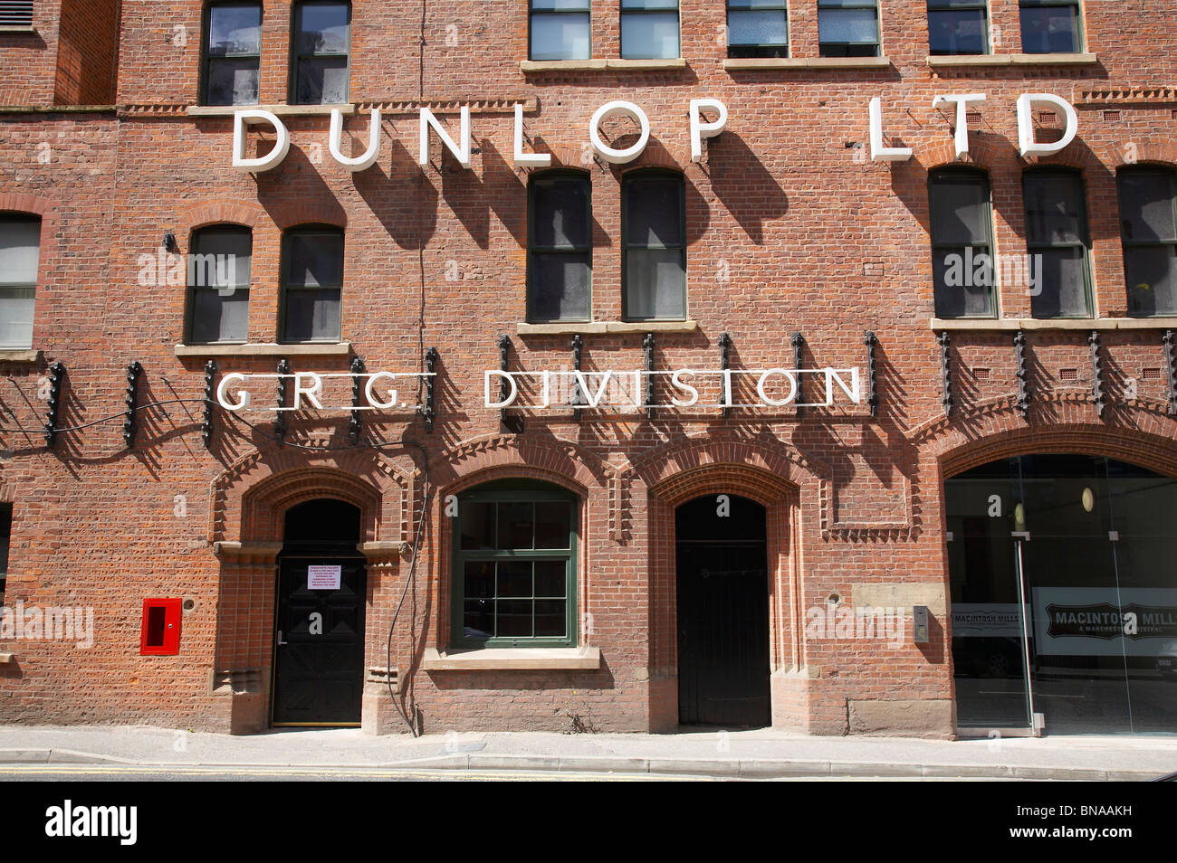 Detail of Macintosh mills in Manchester UK Stock Photo Alamy