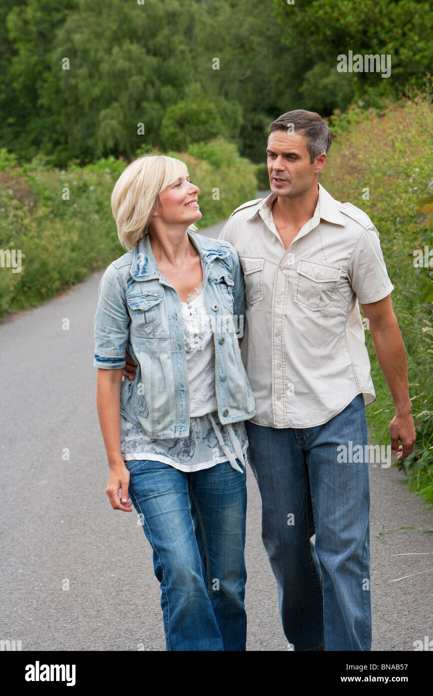 Young man woman walk hi-res stock photography and images - Alamy